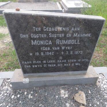 RUMBOLL Monica nee VAN WYK 1942-1973