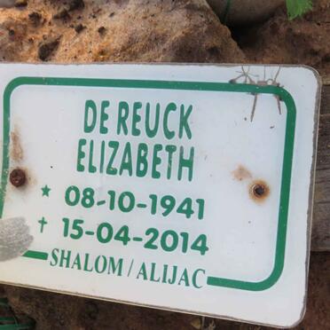 REUCK Elizabeth, de1941-2014