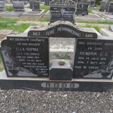 ROOS Hendrik C.G. 1915-1971 &amp; Ella Sophia PRETORIUS 1913-1964