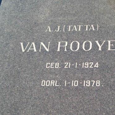 ROOYEN A.J., van 1924-1978