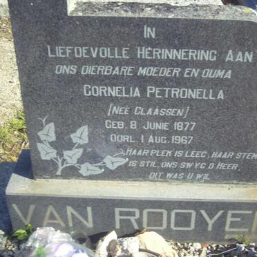 ROOYEN Cornelia Petronella, van nee CLAASSEN 1877-1967