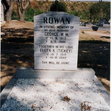 ROWAN George W.M. 1913-1986 &amp; Ellen K. 1919-1999