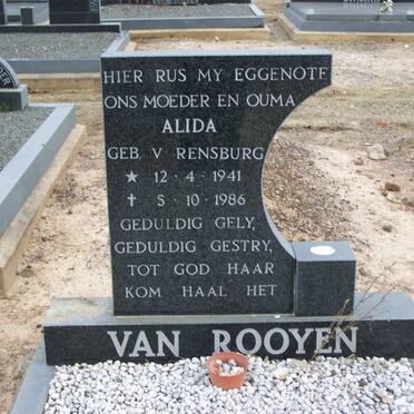 ROOYEN Alida, van, nee VAN RENSBURG 1941-1986