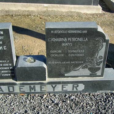 RADEMEYER Abraham Hendrik C. 1904-1970 &amp; Catharina Petronella 1912-2001