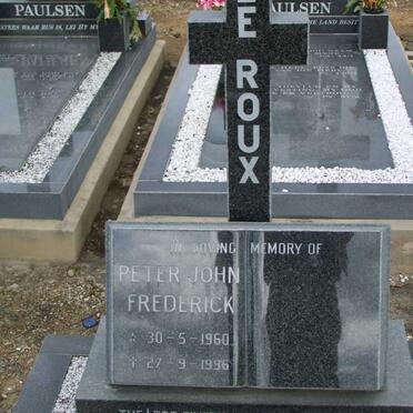 ROUX Peter John Frederick, le 1960-1996