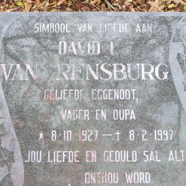 RENSBURG David I, van 1927-1997
