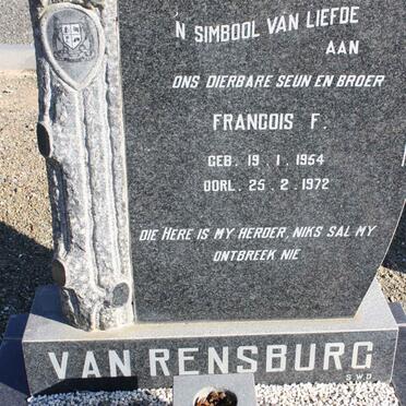 RENSBURG Francois, van 1954-1972