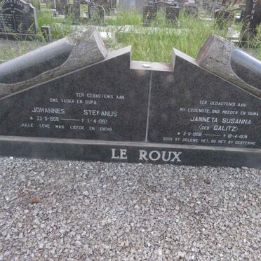 ROUX Johannes Stefanus, le 1908-1987 & Janneta Susanna CALITZ 1908-1974