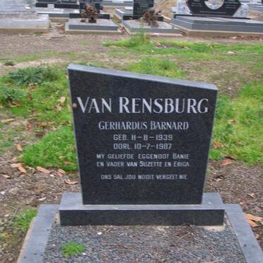 RENSBURG Gerhardus Barnard, van 1939-1987