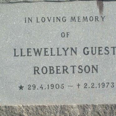 ROBERTSON Llewellyn Guest 1905-1973