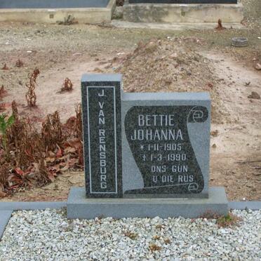 RENSBURG Bettie Johanna, J. van 1905-1990