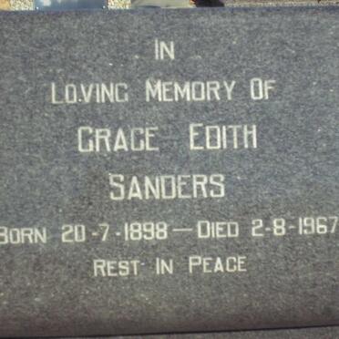 SANDERS Grace Edith 1898-1967