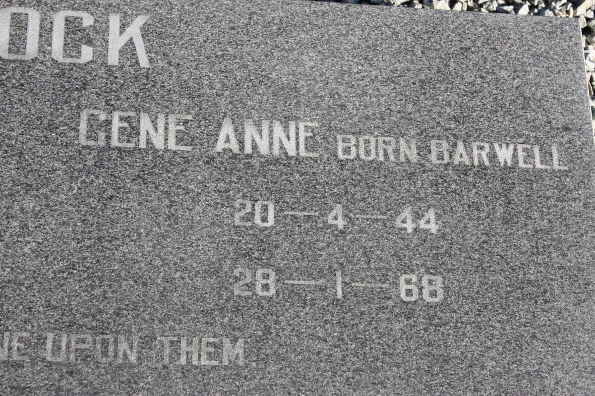 SANDROCK Theodore Edward ? &amp; Gene Anne BARWELL 1944-1968