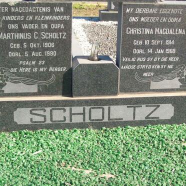 SCHOLTZ Marthinus C. 1906-1990 &amp; Christina Magdalena 1914-1968