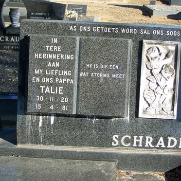 SCHRADER Talie 1920-1981