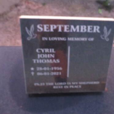 SEPTEMBER Cyril John Thomas 19??-20??