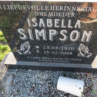 SIMPSON Isabella 1920-2008