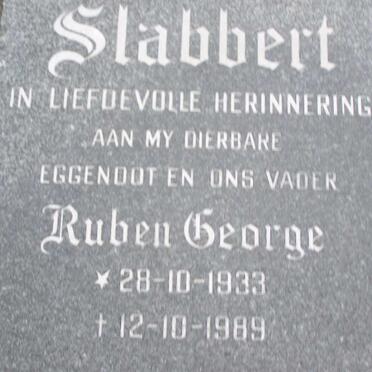 SLABBERT Ruben George 1933-1989