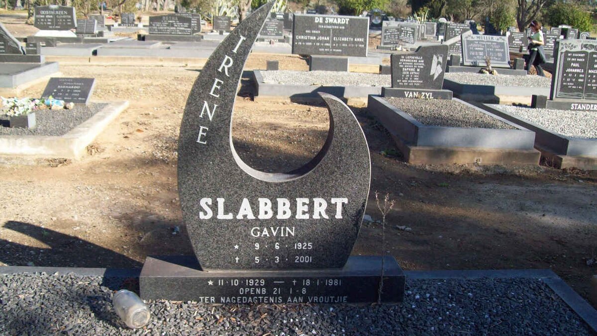 SLABBERT Gavin 1925-2001 &amp; Irene 1929-1981