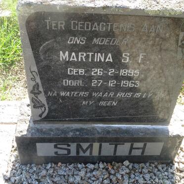SMITH Martina S.F. 1895-1963