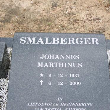 SMALBERGER  Johannes Marthinus 1931-2000