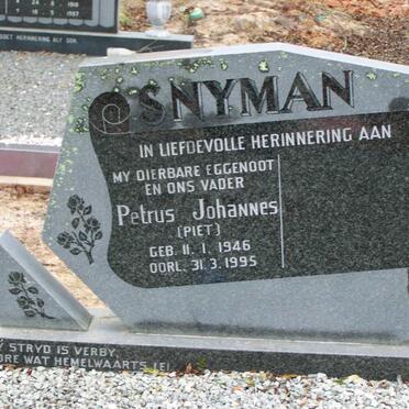 SNYMAN Petrus Johannes 1946-1995