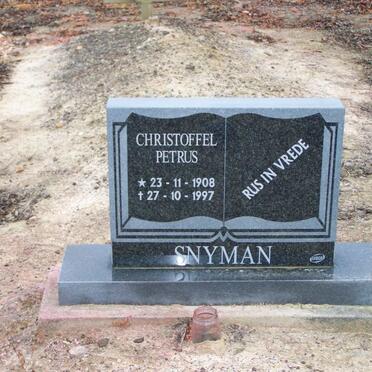 SNYMAN Christoffel Petrus 1908-1997