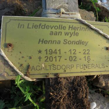 SONDLEY Henna 1941-2017