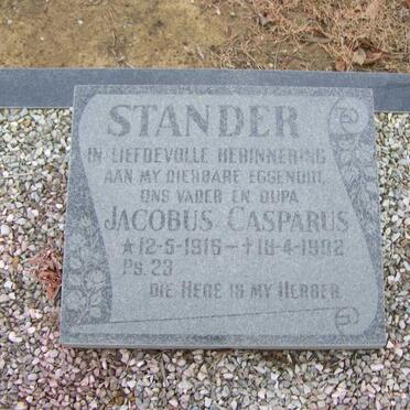 STANDER Jacobus Casparus 1916-1992