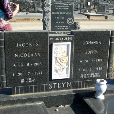 STEYN Jacobus Nicolaas 1908-1977 &amp; Johanna Sophia 1913-1988