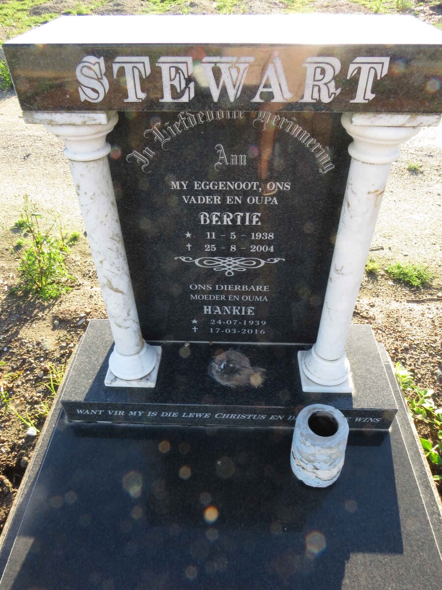 STEWART Bertie 1938-2004 & Hanrie 1939-2016