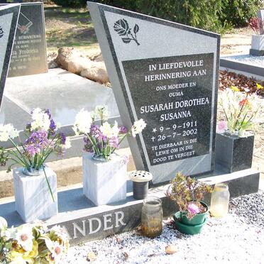 STANDER Susarah Dorothea Susanna 1911-2002