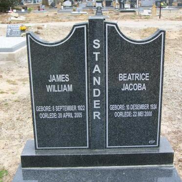 STANDER James William 1922-2005 &amp; Beatrice Jacoba 1924-2000