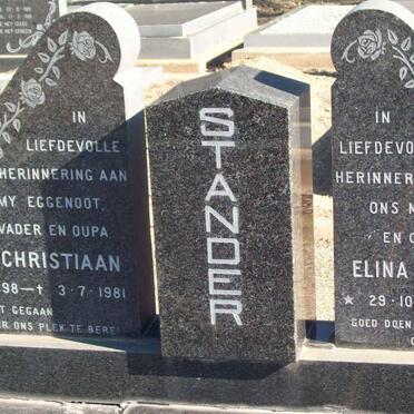 STANDER Jan Christiaan 1898-1981 &amp; Elina Bertina 1906-1984
