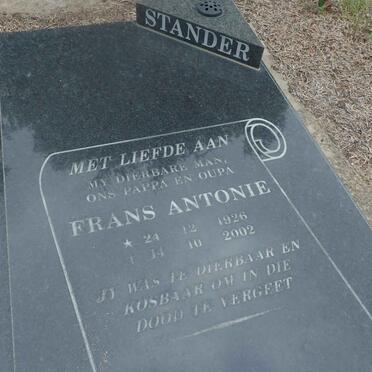 STANDER Frans Antonie 1926-2002