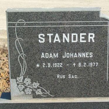STANDER Adam Johannes 1922-1977