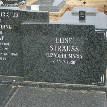 STRAUSS Elizabeth Maria 1930-