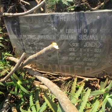 STANDER Cornelis Petrus Johannes 1916-1973 &amp; Johanna Susanna Maria JONCK 1923-1969