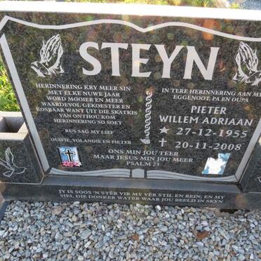 STEYN Pieter Willem Adriaan 1955-2008