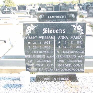 STEVENS Robert William 1928-1985 &amp; Anna Maria 1930-2004
