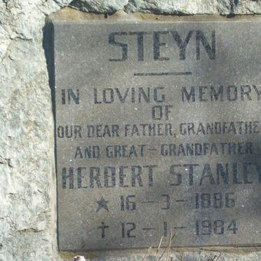 STEYN Herbert Stanley 1886-1984