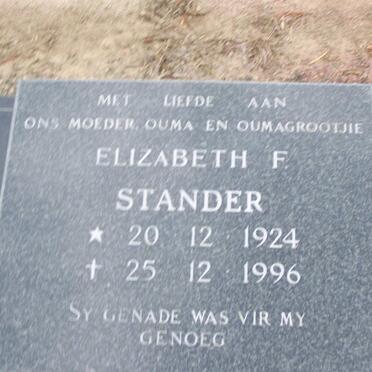 STANDER Elizabeth F. 1924-1996