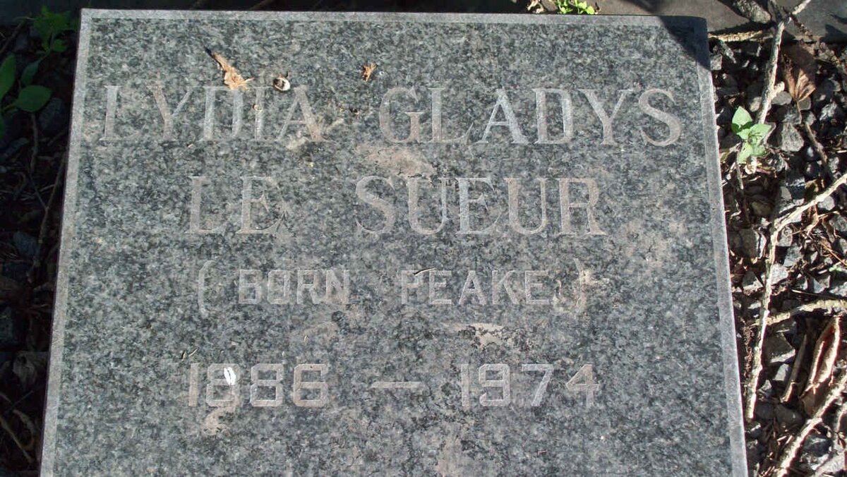 SUEUR Lydia Gladys, le nee PEAKE 1886-1974
