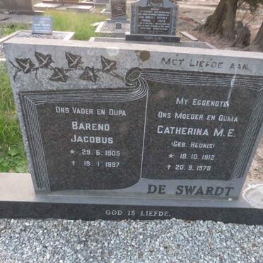 SWARDT Barend Jacobus, de 1905-1997 & Catherina M.E. HEUNIS 1912-1978