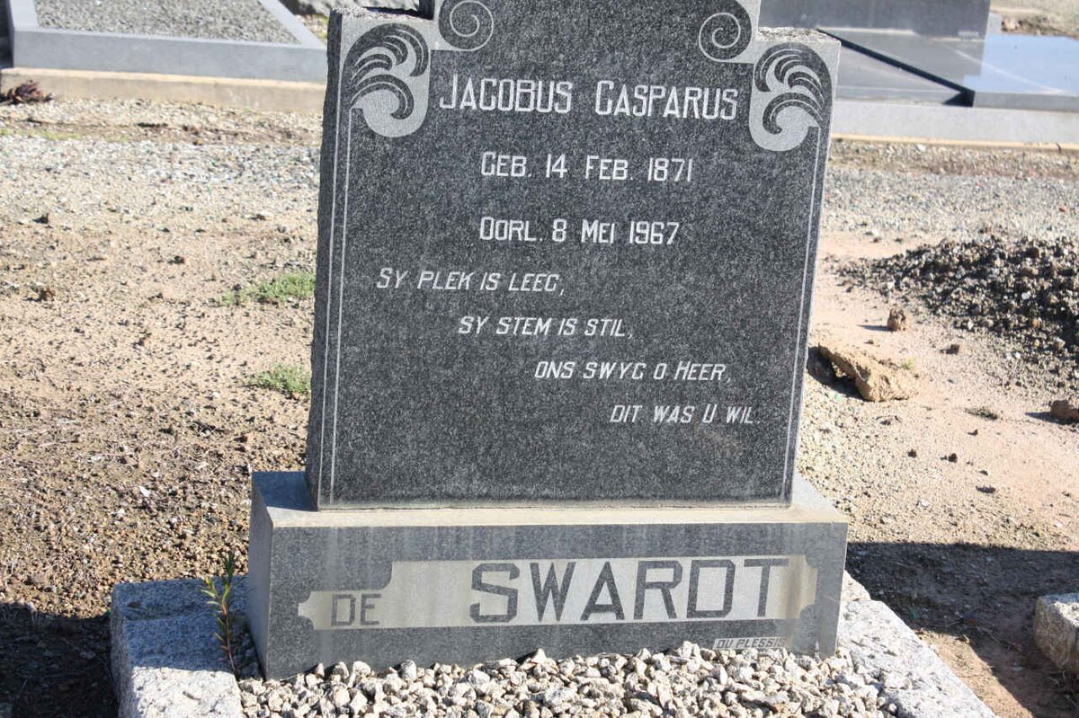 SWARDT Jacobus Casparus, de 1871-1967