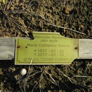 SWARTS Maria Catherina 1937-2017