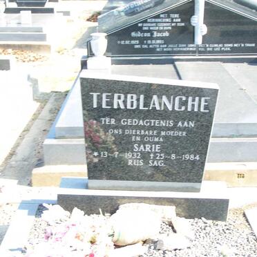 TERBLANCHE Sarie 1932-1984