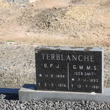 TERBLANCHE O.P.J.  1894-1976 &amp; G.M.M.S. SMIT 1893-1961