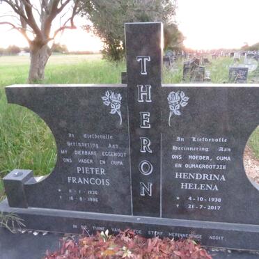 THERON Pieter Francois 1936-1996 &amp; Hendrina Helena 1938-2017