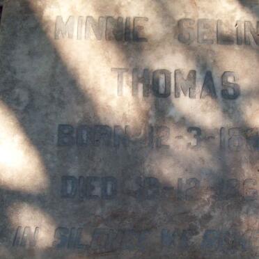 THOMAS Minnie Selina 1899-1967